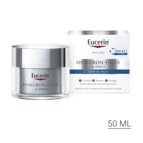 Eucerin Hyaluron Filler 3x Effect Soin de Nuit Anti-Âge 50ml | Prix Maroc